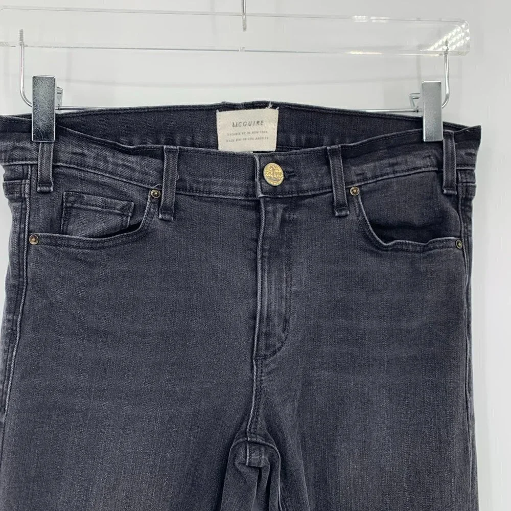 McGuire Newton skinny black jeans malachite ankle stretch mid-rise women 29
